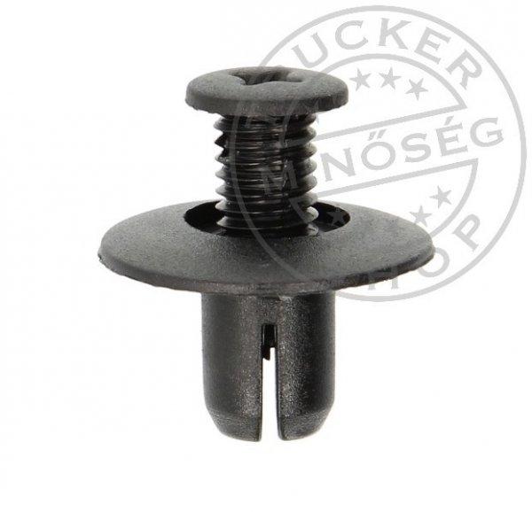 Kárpitpatent 8mm / 21mm menetes rúd biztosítóval fekete