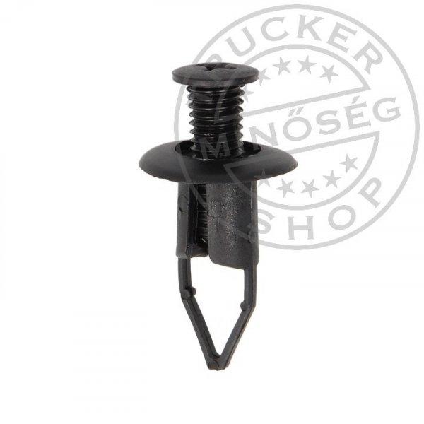 Kárpitpatent 9mm / 18mm menetes rúd biztosítóval fekete