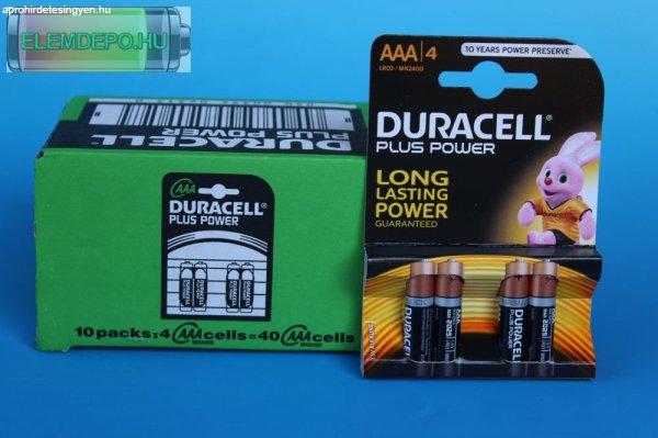 Duracell Plus Power +100% Energy NEW MN2400 AAA LR03 Bl4