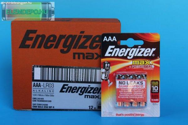 Energizer Max AAA LR03 NEW B4 ( 1 db elem )