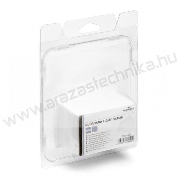 Duracard plasztikkártya (0,5 mm) - 100db/csomag (8914-02)