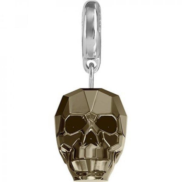 SWAROVSKI BeCharmed Skull Charm silver night