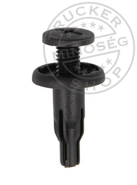 Kárpitpatent 8mm / 18mm menetes rúd biztosítóval fekete