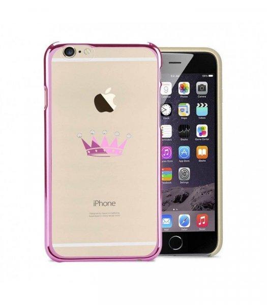 Astrum MC310 keretes korona mintás, Swarovski köves Apple iPhone 6 Plus / 6S
Plus hátlapvédő pink