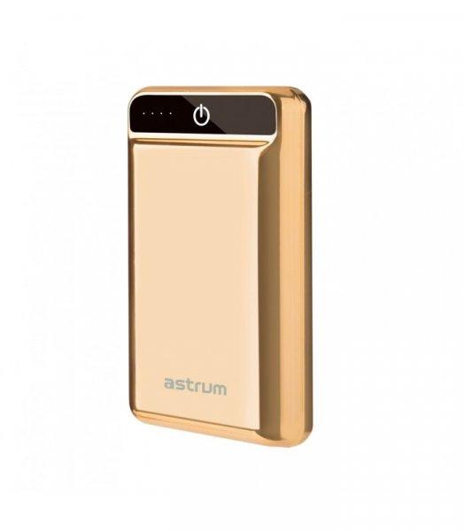 Astrum PB240 QuickCharge 3.0 külső akkumulátor 10000mAh USB, Type-C, 2X smart
IC, 2A input, 3A output, LI-polymer cellákkal arany 18W