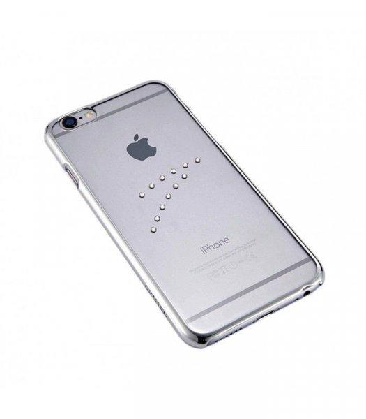 Astrum MC150 keretes átlátszó, középen Swarovski köves Apple iPhone 6/6S
tok ezüst