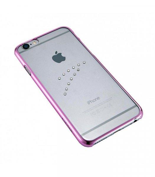 Astrum MC150 keretes átlátszó, középen Swarovski köves Apple iPhone 6/6S
tok pink