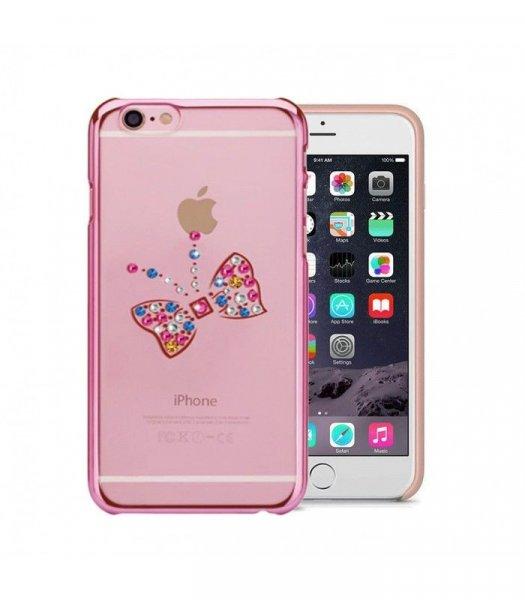 Astrum MC250 keretes pillangó mintás, színes Swarovski köves Apple iPhone
6/6S hátlapvédő pink