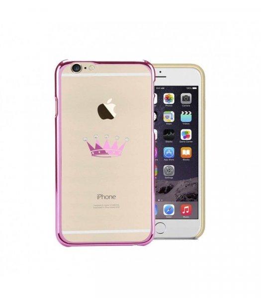 Astrum MC300 keretes korona mintás, Swarovski köves Apple iPhone 6/6S
hátlapvédő pink