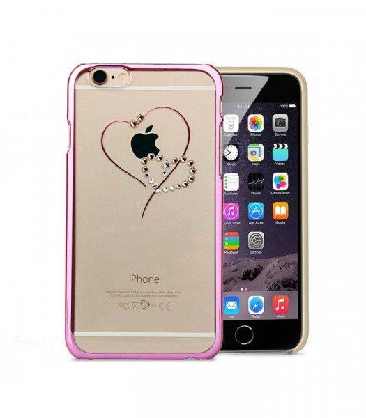 Astrum MC330 keretes szív mintás, színes Swarovski köves Apple iPhone 6 Plus
/ 6S Plus hátlapvédő pink