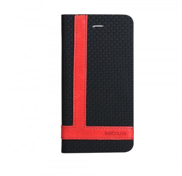Astrum MC790 TEE PRO mágneszáras Samsung G930 Galaxy S7 könyvtok fekete-piros