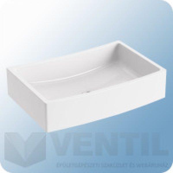 Ravak Formy 02 500 D hajlított mosdó, 50x41 cm, beépíthető, fehér öntött
műmárvány - RAV-XJM01250000