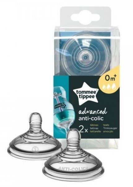 Tommee Tippee Advanced Anti-Colic+ 2db-os szilikon 0+ etetőcumi - Variábilis
folyású