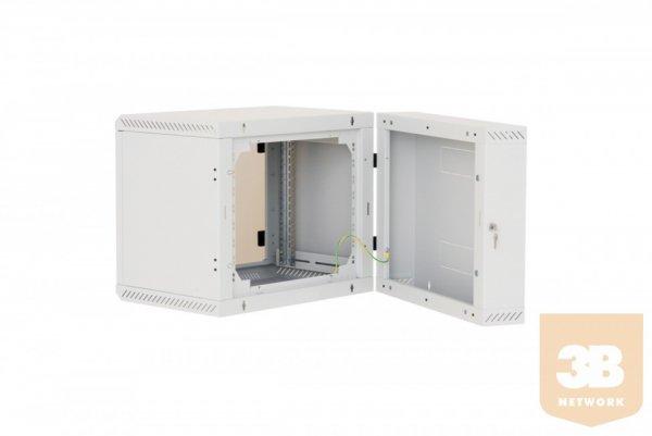 Triton RBA-18-AD6 18U magas 19"-os 615mm mély fali rack szekrény,
kétrészes