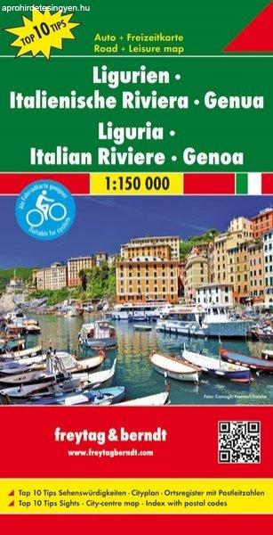 No 4. - Liguria: Olasz Riviéra - Genova Top 10 autótérkép - f&b AK 0608