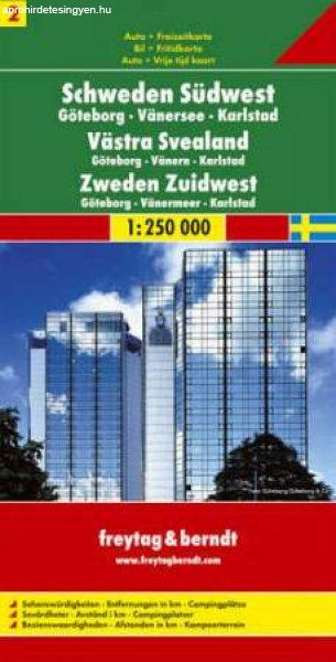 Délnyugat-Svédország: Göteborg-Vänersee-Karlstad (Svédország 2) térkép
- f&b AK 0668