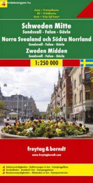 Közép-Svédország: Sundsvall-Falun-Gävle (Svédország 4) térkép - f&b AK
06610