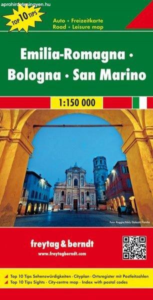 No16. - Emilia-Romagna: Bologna – San Marino Top 10 Tipp autótérkép - f&b