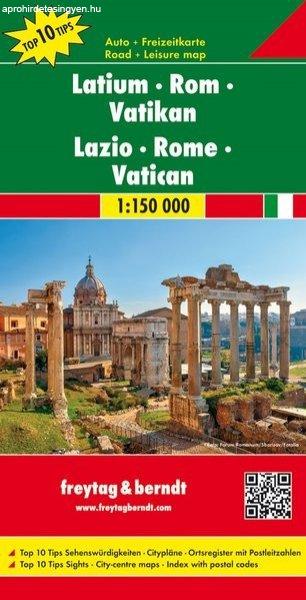 No19. - Lazio: Róma - Vatikán Top 10 Tipp autótérkép - f&b