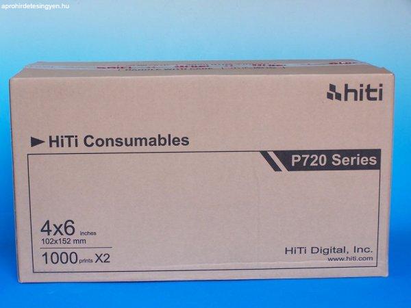 HITI P720L 10 x 15cm 4" x 6" ( 2 x 1000 kép ) Media Set