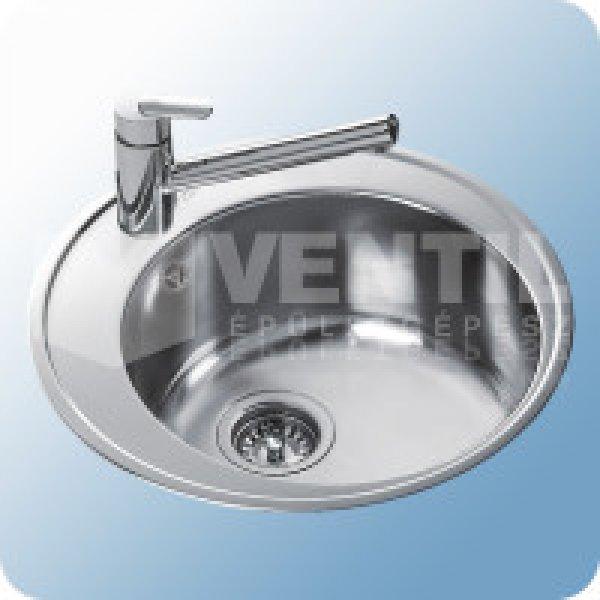 Teka Centroval 45 rozsdamentes mosogató, D 450 mm, kerek, 1 medencés 30000007
- TEK-30000007