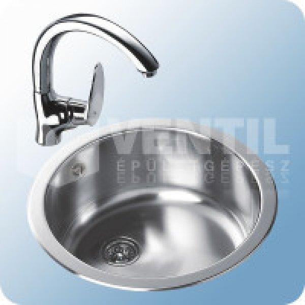 Teka ERC rozsdamentes mosogató, D 450 mm, kerek, 1 medencés - TEK-10108007