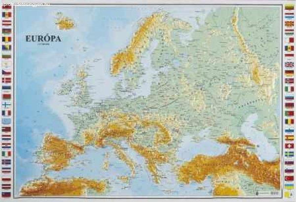 Európa domborított térképe (118 x 82) - HM