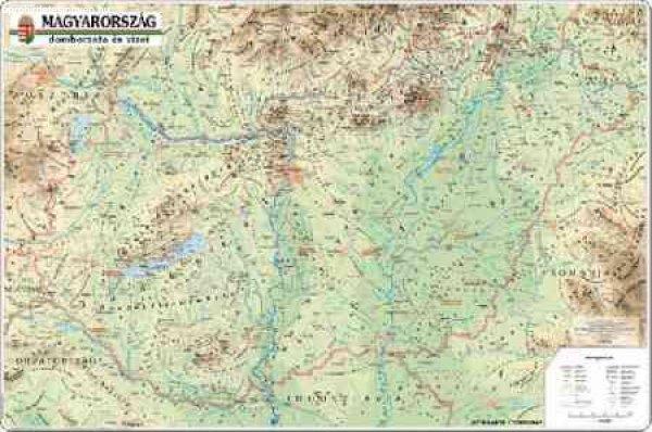 Magyarország domborzata és vizei falitérkép - Topográf 