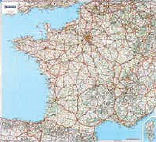 Franciaország politikai falitérképe - Michelin 