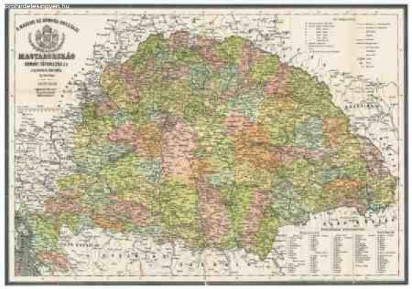 Antik Magyarország térkép könyöklő - Stiefel