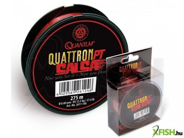 Quantum Quattron Salsa Piros Zsinór 12,50 Kg 27,60 Lb 0,40 Mm 275 M