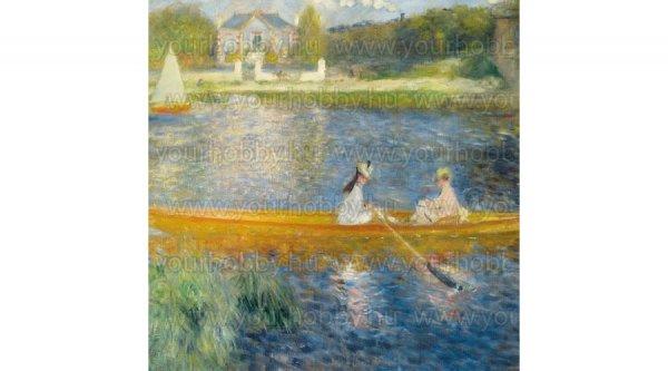 Szalvéta Művészet - Monet, csónakázó hölgyek