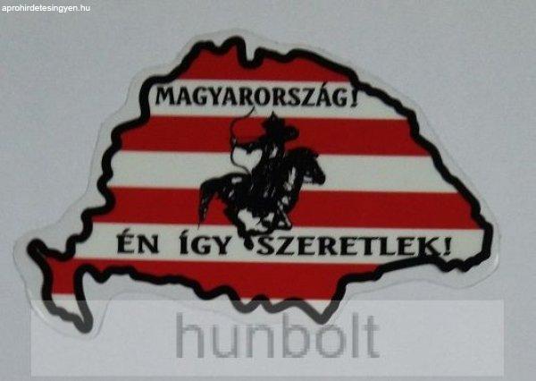 Nagy-Magyarország árpádsávos, Magyarország én így....külső matrica
(15x10cm)