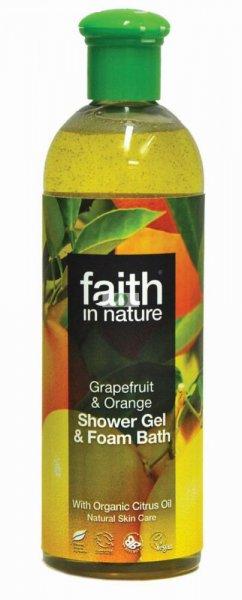 Grapefruit és Narancs tusfürdő - 400ml - Faith in Nature