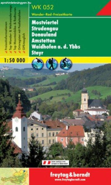 Mostviertel – Strudengau – Donauland – Amstetten – Waidhofen a.d. Ybbs
– Steyr turistatérkép - f&b WK 052