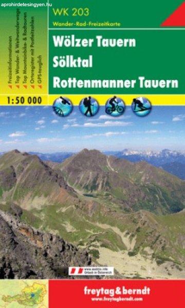 Wölzer Tauern-Sölktal-Rottenmanner Tauern turistatérkép - f&b WK 203
