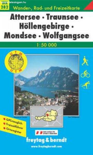 Attersee-Traunsee-Höllengebirge-Mondsee-Wolfgangsee turistatérkép - f&b WK
282