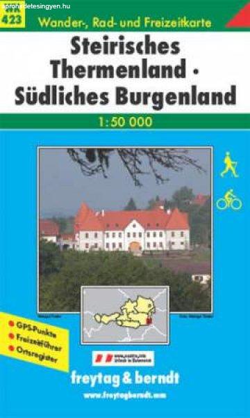 Steirisches Thermenland – Südliches Burgenland – Steirisches Vulkanland
turistatérkép - f&b WK 423