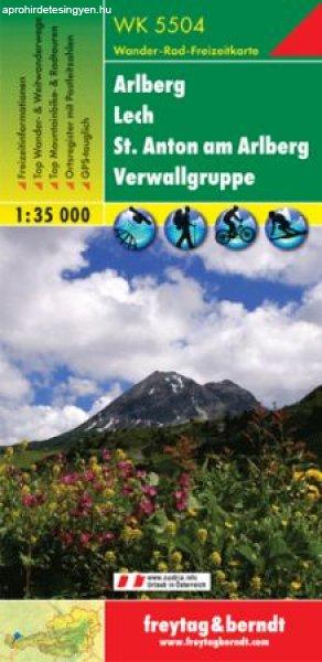 Arlberg - Lech - St. Anton - Verwallgruppe turistatérkép - f&b WK 5504