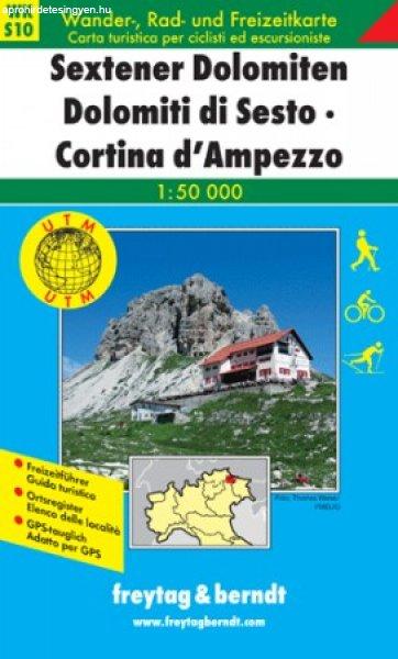 Sextener Dolomiten-Cortina d'Ampezzo turistatérkép - f&b WKS 10