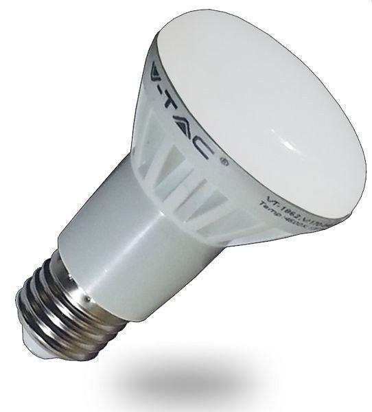 8W E27 R63 fejű LED izzó, égő meleg fehér 