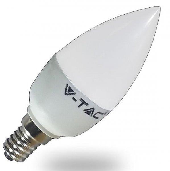 6W E14 LED gyertya izzó, égő fényerőszabályozható meleg fehér
