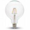 6W E27 COG szálas LED gömb égő meleg fehér