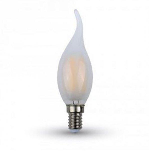 4W E14 LED filament szélfújta gyertya égő hideg fehér