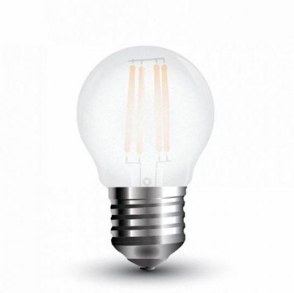 4W E27 LED filament kisgömb égő természetes fehér