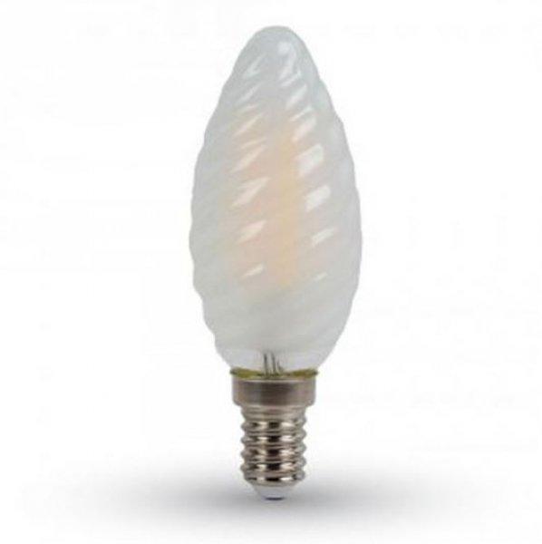 4W E14 LED filament tekert gyertya égő meleg fehér