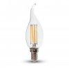 4W E14 LED filament szlfjta gyertya g meleg fehr fnyer