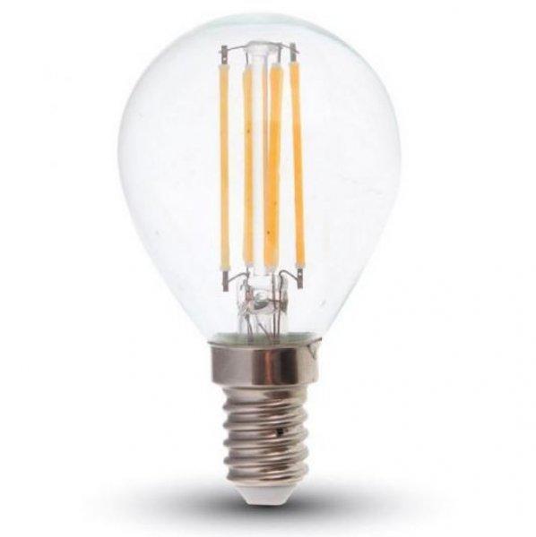 4W E14 LED filament kisgömb égő meleg fehér fényerőszabályozható