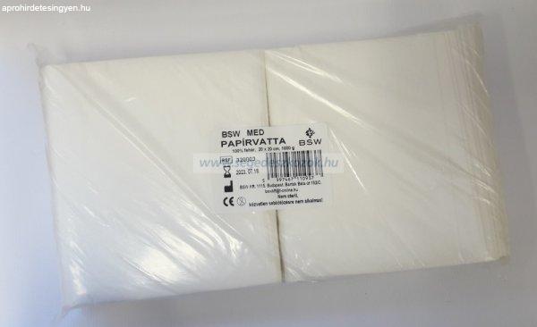 BSW Med Papírvatta 20cmx20cm, 100% fehér, 1kg