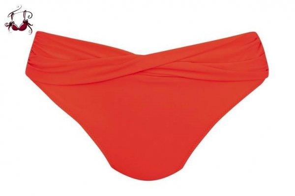 Csavart derekú bikini alsó, poppy red